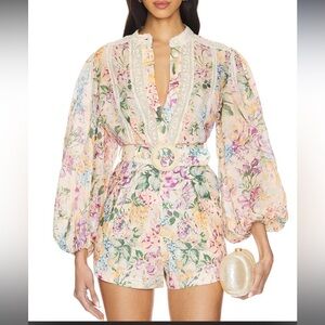 Zimmermann “Halliday” Lace Trim Shorts & Shirt SET!